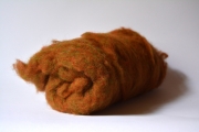 Új-zélandi melírozott bunda gyapjú -  50 g (Z05 narancs-világoszöld)